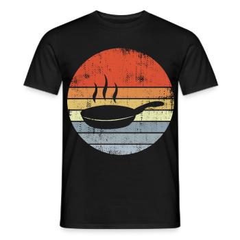 Kochbratpfanne - Männer T-Shirt - Schwarz - Vorne - AI Model Male 178 light (178cm)