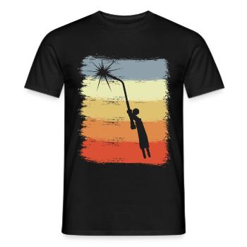 Electronic welding - Men's T-Shirt - black - Front - AI Model Male 178 light (178cm)