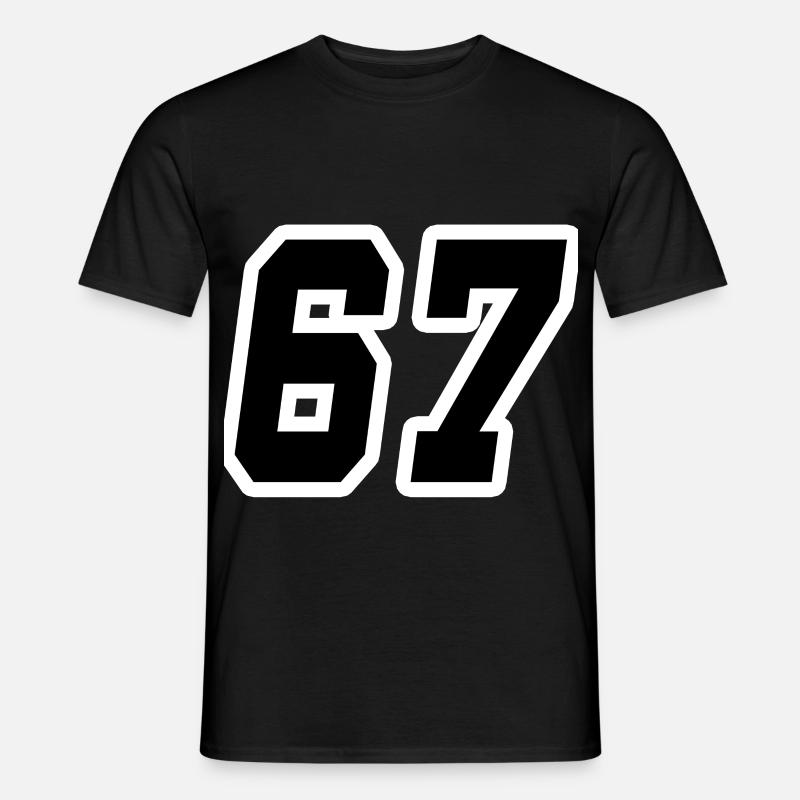 Nummer siebenundsechzig 67 - Männer T-Shirt - Schwarz
