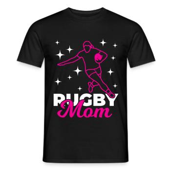 Rugby Mom - Men's T-Shirt - black - Front - AI Model Male 178 light (178cm)