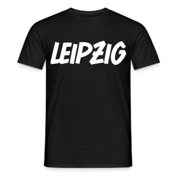 Leipzig - Männer T-Shirt - Schwarz - Vorne - AI Model Male 178 light (178cm)