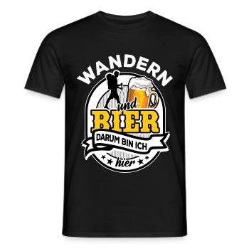 Handball & Bier - darum bin ich hier - Männer T-Shirt - Schwarz - Vorne - AI Model Male 178 light (178cm)