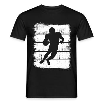 Footballer Zeichnung - Männer T-Shirt - Schwarz - Vorne - AI Model Male 178 light (178cm)
