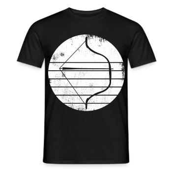 Bogen und Pfeil Skizze - Männer T-Shirt - Schwarz - Vorne - AI Model Male 178 light (178cm)