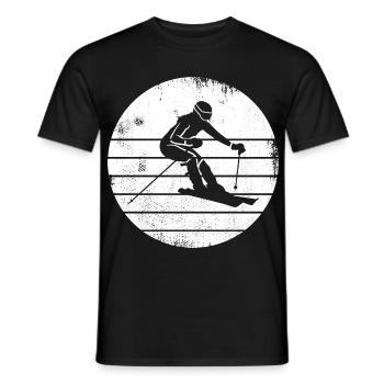 Skieur - T-shirt homme - noir - Devant - AI Model Male 178 light (178cm)