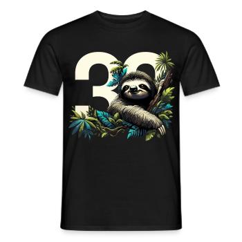 30 ans de paresseux 30e cadeau d’anniversaire - T-shirt homme - noir - Devant - AI Model Male 178 light (178cm)