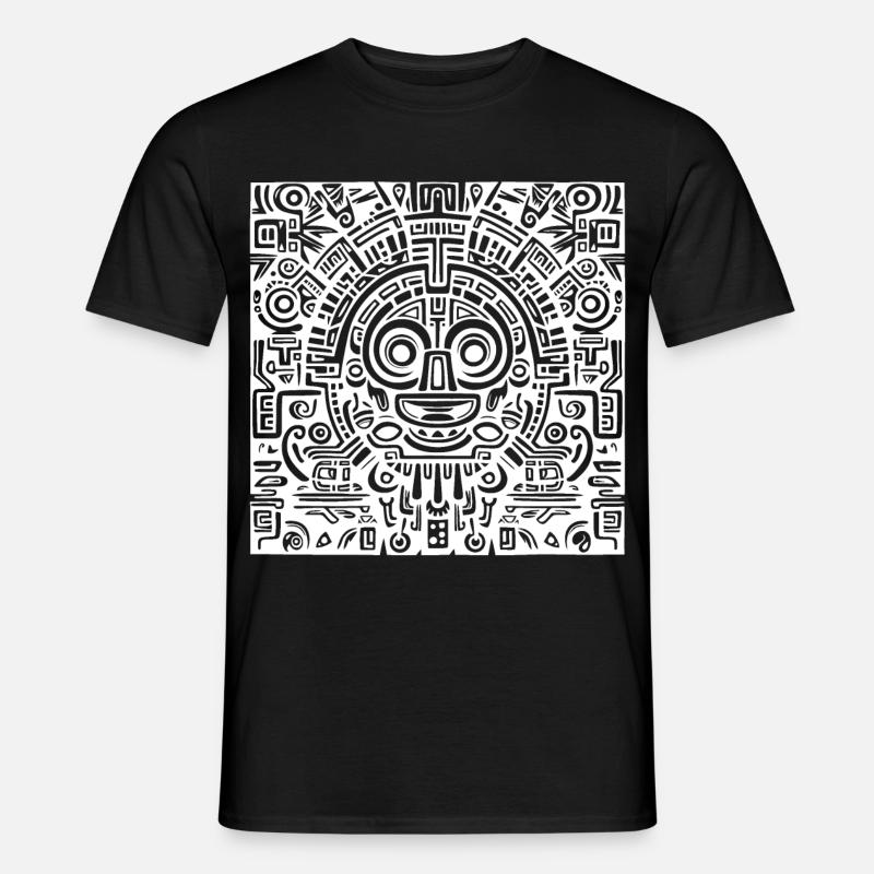 Inka, Azteken, Maya Muster, Artwork - Männer T-Shirt - Schwarz