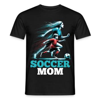 Soccer Mom Fußball Geschenk - Männer T-Shirt - Schwarz - Vorne - AI Model Male 178 light (178cm)