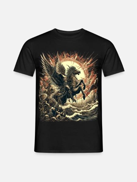 Mythos des göttlichen Reiters - Männer T-Shirt - Schwarz