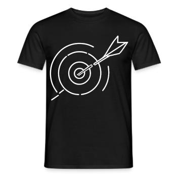 Zielscheibe Skizze - Männer T-Shirt - Schwarz - Vorne - AI Model Male 178 light (178cm)
