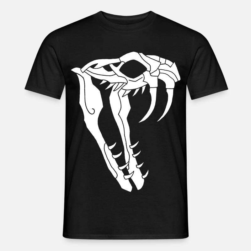 Schlangen-Schädel - Männer T-Shirt - Schwarz