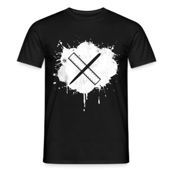 Pen ruler - Men's T-Shirt - black - Front - AI Model Male 178 light (178cm)