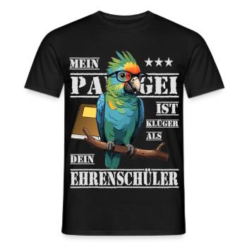 Mon perroquet est plus intelligent... - T-shirt homme - noir - Devant - AI Model Male 178 light (178cm)