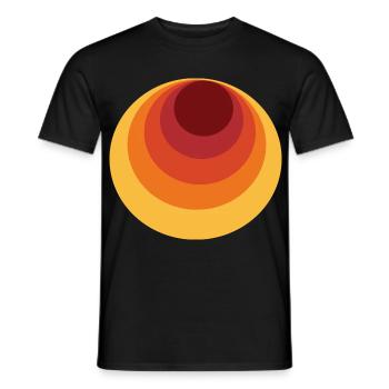 Retro Kreis Polka Dot - Männer T-Shirt - Schwarz - Vorne - AI Model Male 178 light (178cm)