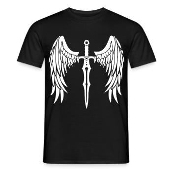 Winged Sword - Men's T-Shirt - black - Front - AI Model Male 178 light (178cm)