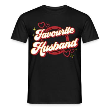 Favourite Husband | Farben änderbar - Männer T-Shirt - Schwarz - Vorne - AI Model Male 178 light (178cm)