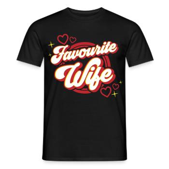 Favourite Wife | Farben änderbar - Männer T-Shirt - Schwarz - Vorne - AI Model Male 178 light (178cm)