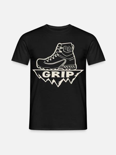 Wanderschuh [Weiß] - Männer T-Shirt - Schwarz