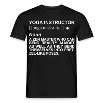 Définition du professeur de yoga - T-shirt homme - noir - Devant - AI Model Male 178 light (178cm)