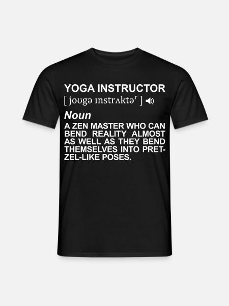 Yogalehrer Definition - Männer T-Shirt - Schwarz