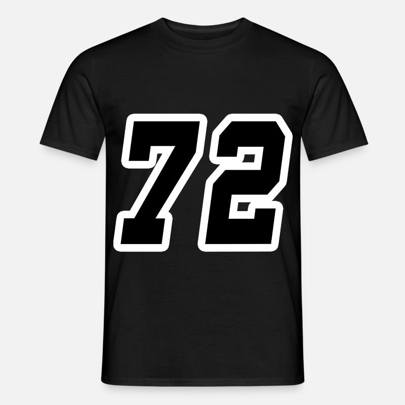 Nummer zweiundsiebzig 72 - Männer T-Shirt - Schwarz