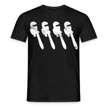 Croquis de clé à pipe - T-shirt homme - noir - Devant - AI Model Male 178 light (178cm)