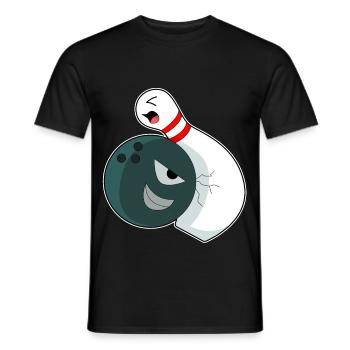 Bowling Bowlingkugel Pin - Männer T-Shirt - Schwarz - Vorne - AI Model Male 178 light (178cm)