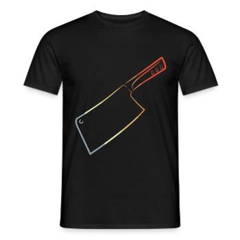 Couteau rétro - T-shirt homme - noir - Devant - AI Model Male 178 light (178cm)
