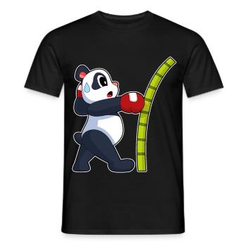 Panda Boxer Boxing Gloves Boxing - Men's T-Shirt - black - Front - AI Model Male 178 light (178cm)