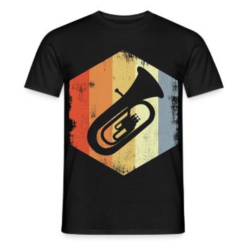 Croquis de Tuba Vintage - T-shirt homme - noir - Devant - AI Model Male 178 light (178cm)