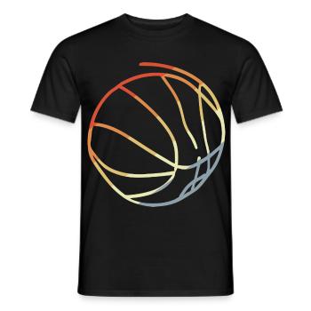 Basketball Retro Stil - Männer T-Shirt - Schwarz - Vorne - AI Model Male 178 light (178cm)