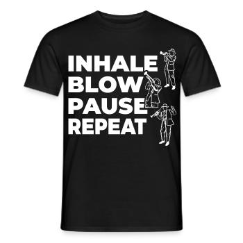 Inhale, exhale, pause, repeat - Men's T-Shirt - black - Front - AI Model Male 178 light (178cm)