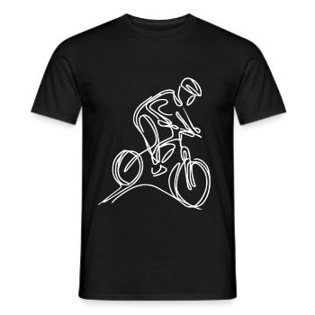 Croquis de vététiste - T-shirt homme - noir - Devant - AI Model Male 178 light (178cm)