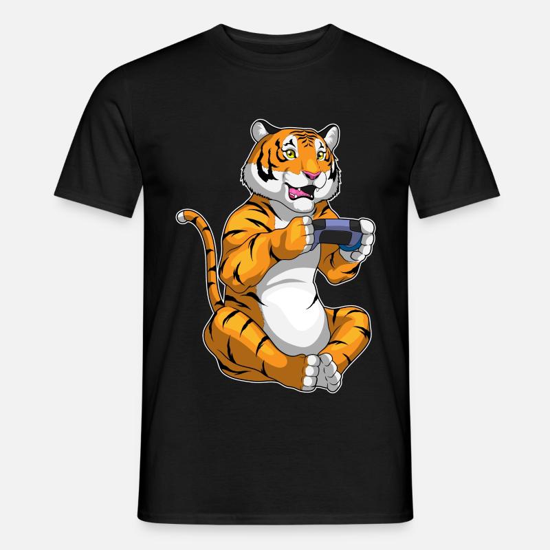 Tiger Gamer Controller - Men's T-Shirt - black