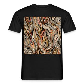 Semblable au bois - T-shirt homme - noir - Devant - AI Model Male 178 light (178cm)