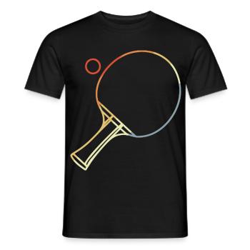 Tischtennis Skizze - Männer T-Shirt - Schwarz - Vorne - AI Model Male 178 light (178cm)