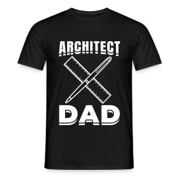 Papa architecte - T-shirt homme - noir - Devant - AI Model Male 178 light (178cm)