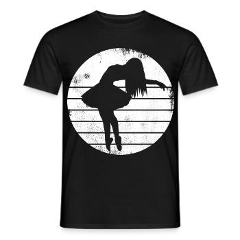 Ballet Girl Sketch - Men's T-Shirt - black - Front - AI Model Male 178 light (178cm)