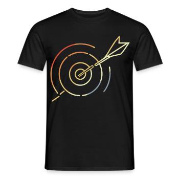Bogensport Zielscheibe - Männer T-Shirt - Schwarz - Vorne - AI Model Male 178 light (178cm)
