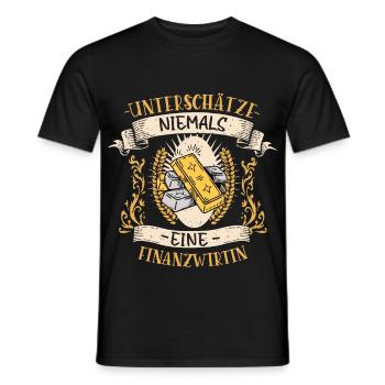 Finanzwirtin Beruf Design Vintage Geschenk - Männer T-Shirt - Schwarz - Vorne - AI Model Male 178 light (178cm)