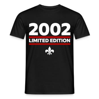 2002 Limited Edition - Men's T-Shirt - black - Front - AI Model Male 178 light (178cm)
