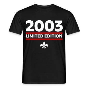 Édition limitée 2003 - T-shirt homme - noir - Devant - AI Model Male 178 light (178cm)