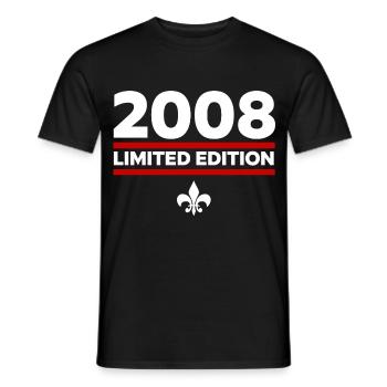 2008 Limited Edition - Men's T-Shirt - black - Front - AI Model Male 178 light (178cm)