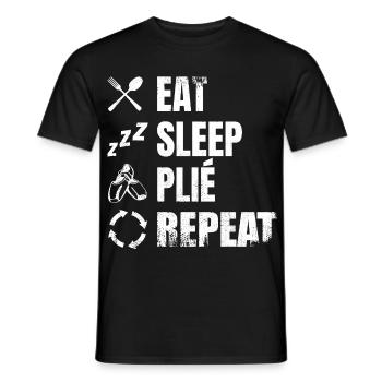Manger Dormir Plié Répéter - T-shirt homme - noir - Devant - AI Model Male 178 light (178cm)