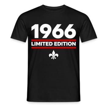 Édition limitée de 1966 - T-shirt homme - noir - Devant - AI Model Male 178 light (178cm)