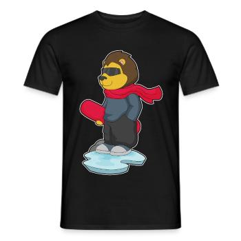 Löwe Snowboarder Snowboard - T-shirt homme - noir - Devant - AI Model Male 178 light (178cm)