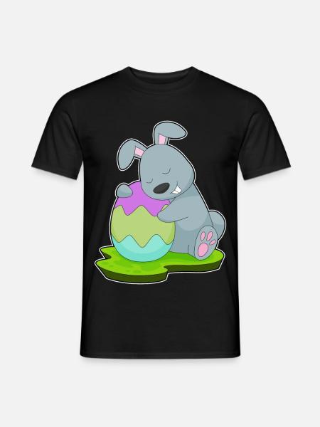 Bunny Easter Easter Egg - Men's T-Shirt - black
