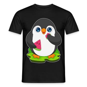 Pastèque manchot - T-shirt homme - noir - Devant - AI Model Male 178 light (178cm)