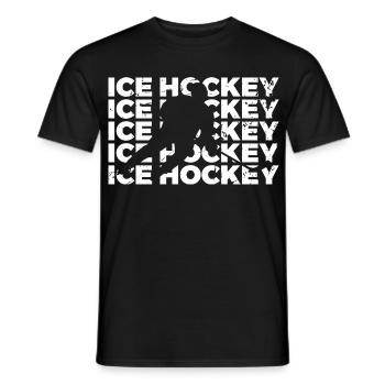 Eishockey - Männer T-Shirt - Schwarz - Vorne - AI Model Male 178 light (178cm)
