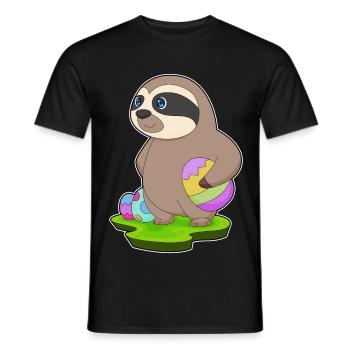 Faultier Ostern Ostereier - Männer T-Shirt - Schwarz - Vorne - AI Model Male 178 light (178cm)